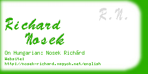 richard nosek business card